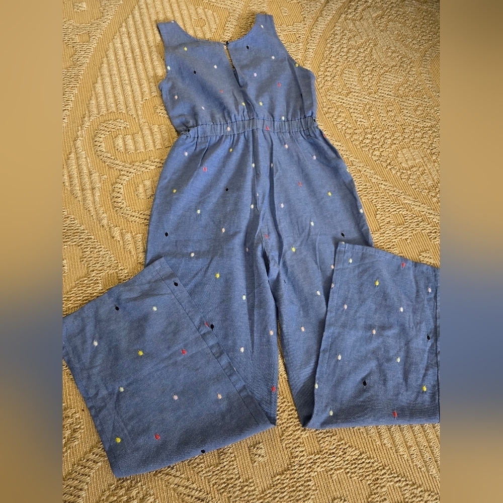Thompson Light Blue Jumpsuit with Dots - Picture 9 of 11